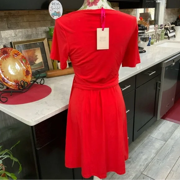 JB by Julie Brown Solid Red Marlina Knit Wrap Dress 
Size Medium 
New With Tags - Picture 5 of 16
